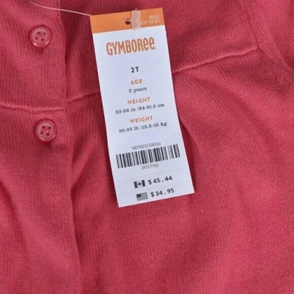 Nwt Pink Cardigan Sweater Ladybug Flower Embroidered Cotton Size 2T - Picture 5 of 8